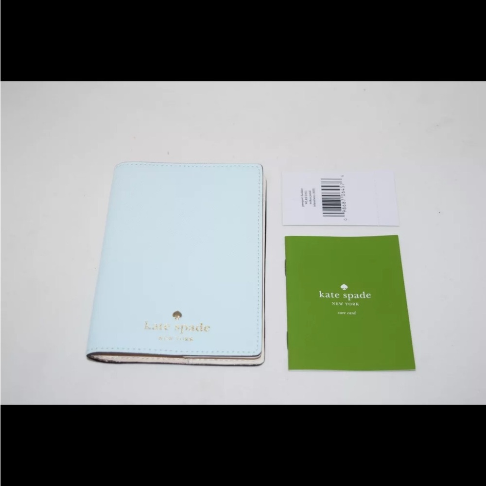 NWT KATE SPADE MIKAS POND PASSPORT HOLDER WALLET, ISLAND WATERS